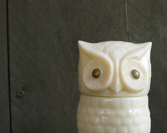 vintage owl - Avon perfume - glass bottle