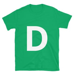 Camiseta unissex de manga curta - Letra D