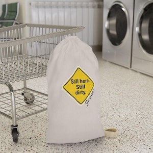 Funny College Laundry Bag, GenZ Personalized Laundry Bag, Large Travel Tote Dirty Clothes Pouch, Back To School Gift, Dorm Room Deco