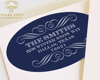 Schönste Zeit des Jahres (Marine)-Adress-Etiketten von Loralee Lewis