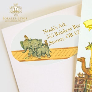 Address Labels . Noah's Ark Collection by Loralee Lewis image 1