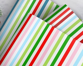 Gift Wrap. Christmas Stripe Collection by Loralee Lewis