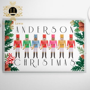 Lucite Acrylic Tray . Nutcracker Christmas Lucite Tray . Loralee Lewis