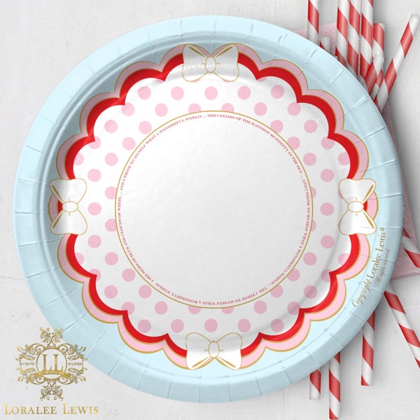 SOLD OUT 7" Dessert Plate Set . Happy Plaid . Loralee Lewis