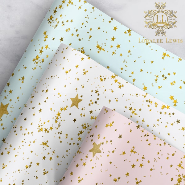 Gift Wrap .  Twinkle Little Star by Loralee Lewis