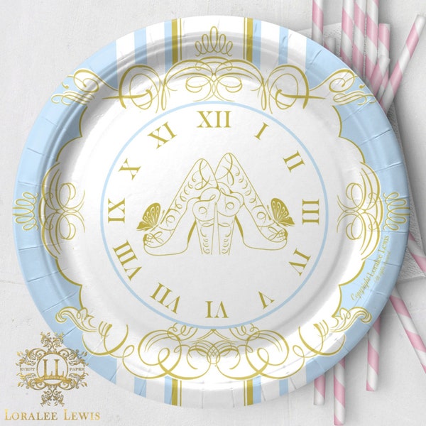 SOLD OUT 9" Dinner Plate Set . Cinderella Collection by Loralee Lewis