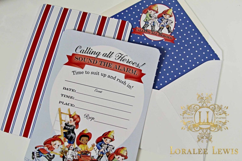 Fireman Collection by Loralee Lewis Address Labels