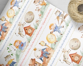 Gift Wrap . Nursery Rhyme Collection by Loralee Lewis