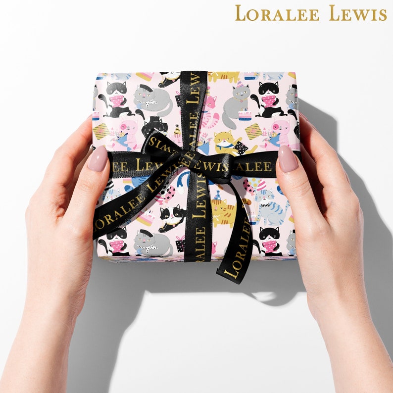 Gift Wrap. Kitty Cat Party by Loralee Lewis image 2