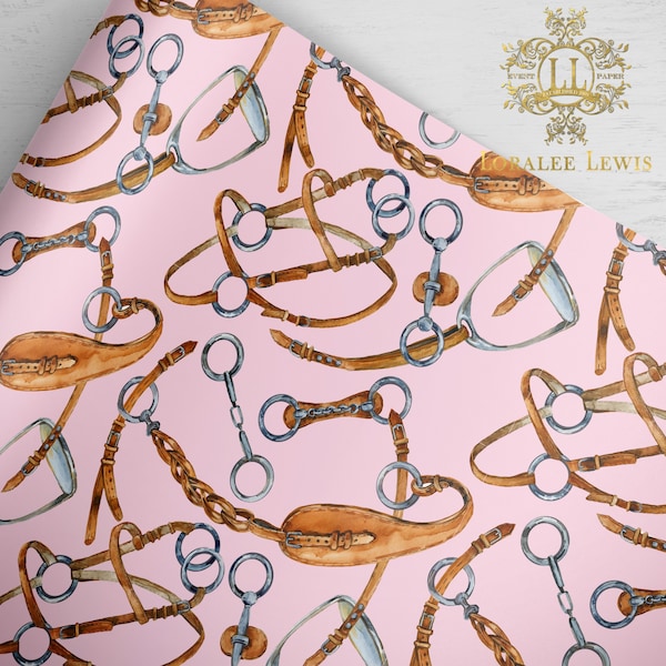 Gift Wrap . Stirrups (Pink) . Loralee Lewis