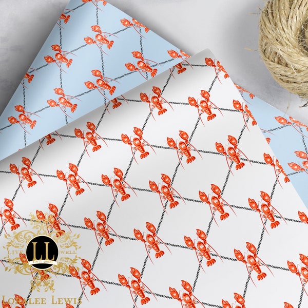 Gift Wrap. Lobster Seafood Boil Collection by Loralee Lewis