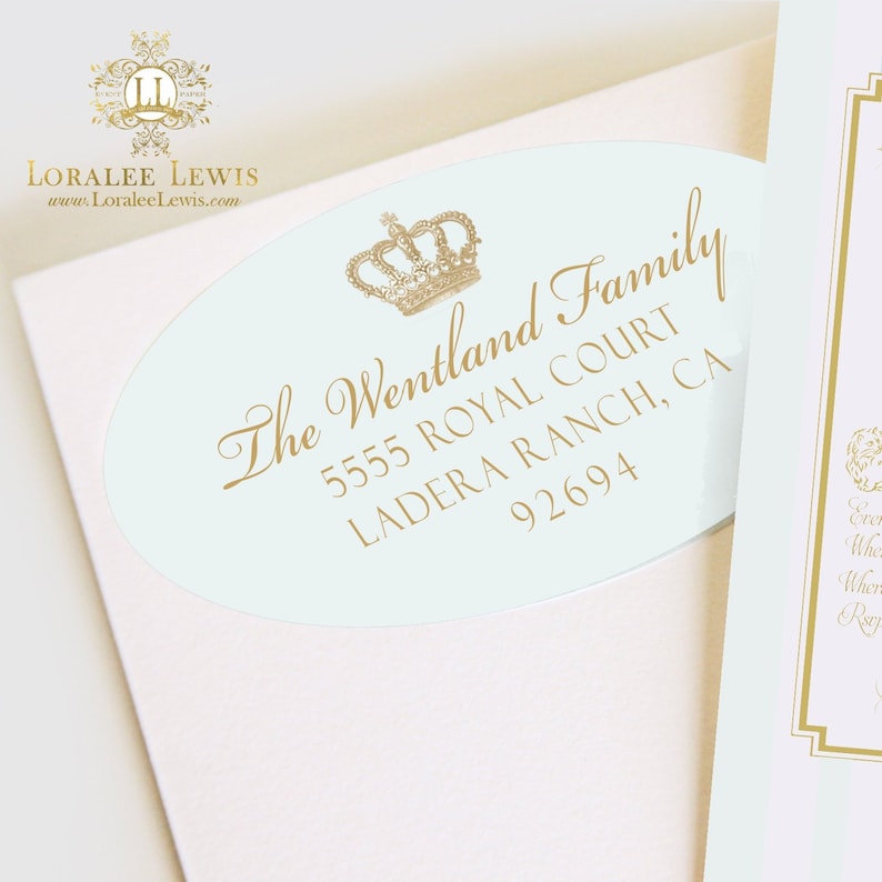 Address Labels Crown Prince Collection by Loralee Lewis