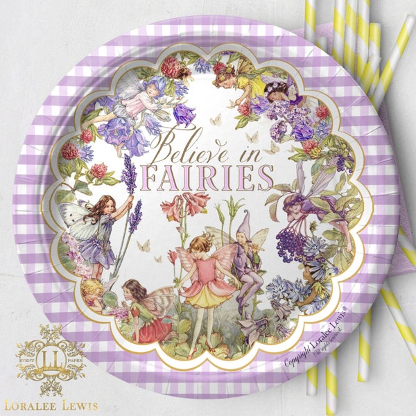 SOLD OUT 9" Dinner Plate Set . Pixie Fairy Collection by Loralee Lewis