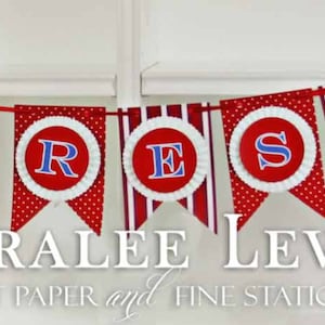 Rosette Pennant Banner . Fireman Collection by Loralee Lewis