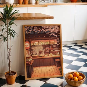 Japanese Ramen Shop Print: Cozy Kitchen Cafe Decor (Digital Download)