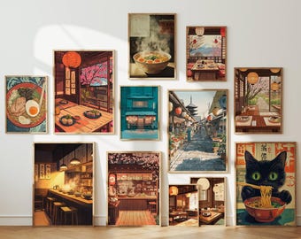 Japanese Ghibli Cafe Art Prints – Cozy Anime Wall Decor (Digital Download)