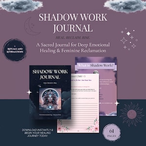 Diario de Trabajo con la Sombra (PDF): Manual de Sanación Energética Femenina, Niño Interior, Liberación Emocional, Autodescubrimiento, Diario Espiritual para Mujeres