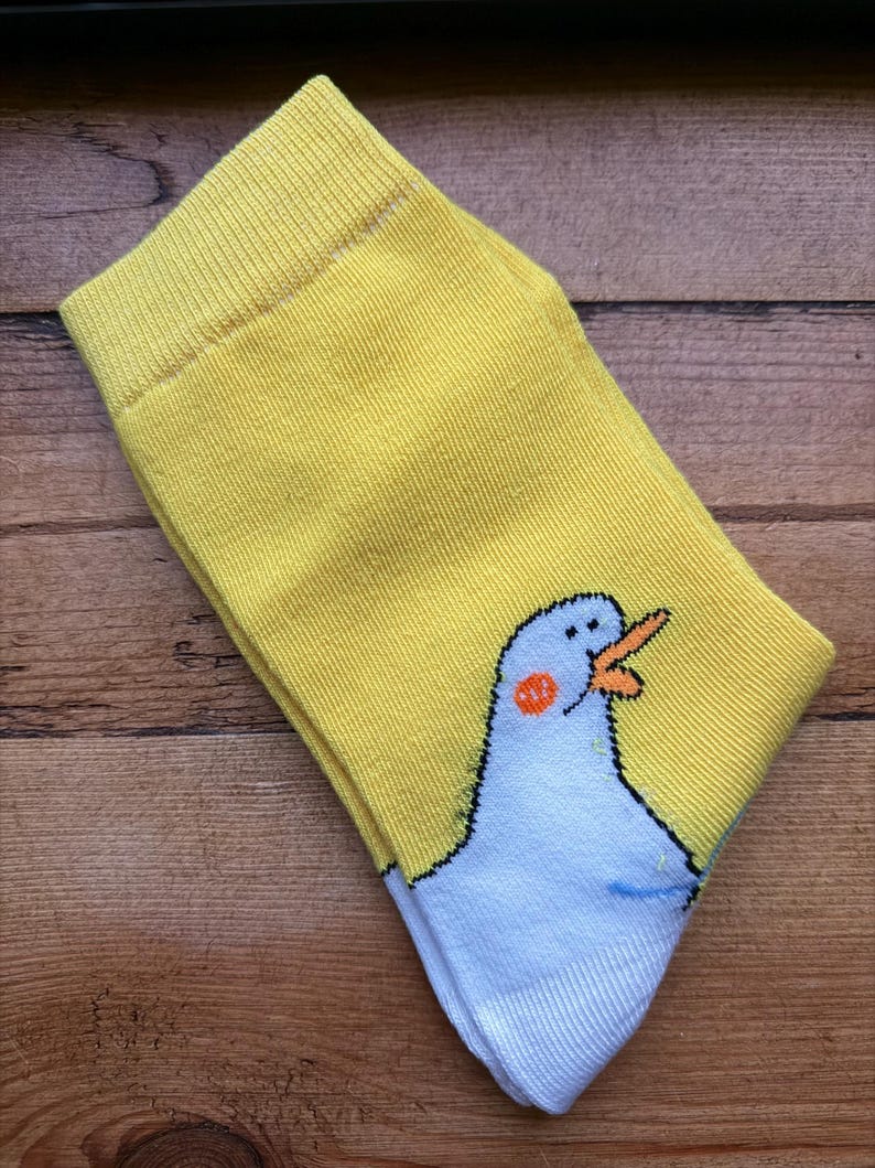 Silly Goose Socks – Funny White Socks One Size Fits All | Cute Animal Novelty Gift for Goose Lovers, Fun Quirky Sock Gift Idea image 6