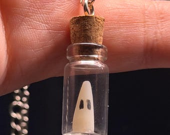 Glow in the Dark Ghost Necklace – Spooky Halloween Bottle Pendant