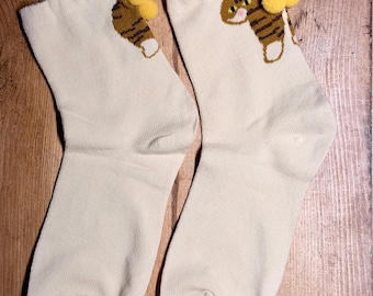 Cheeky Cat Pom Pom Socks – Novelty Gift