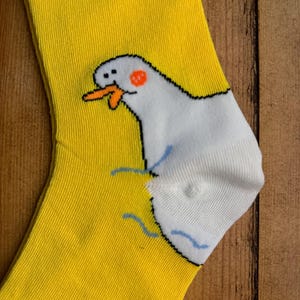 Silly Goose Socks – Funny White Socks One Size Fits All | Cute Animal Novelty Gift for Goose Lovers, Fun Quirky Sock Gift Idea image 8