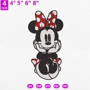 Classic Mouse Embroidery Design, Family Matching Machine Embroidery File, Retro Mouse Machine File, Cartoon Mouse Design, Instant Download
