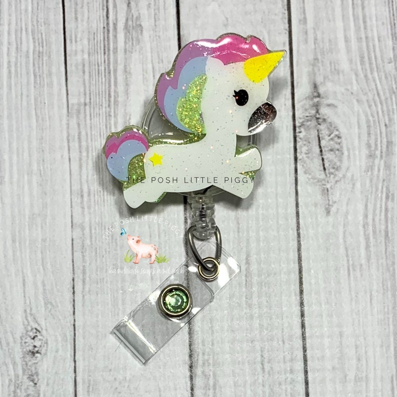 teacher badge reel Unicorn badge reel nurse badge reel kawaii badge reel medical badge holder badge reel charms glitter badge reel