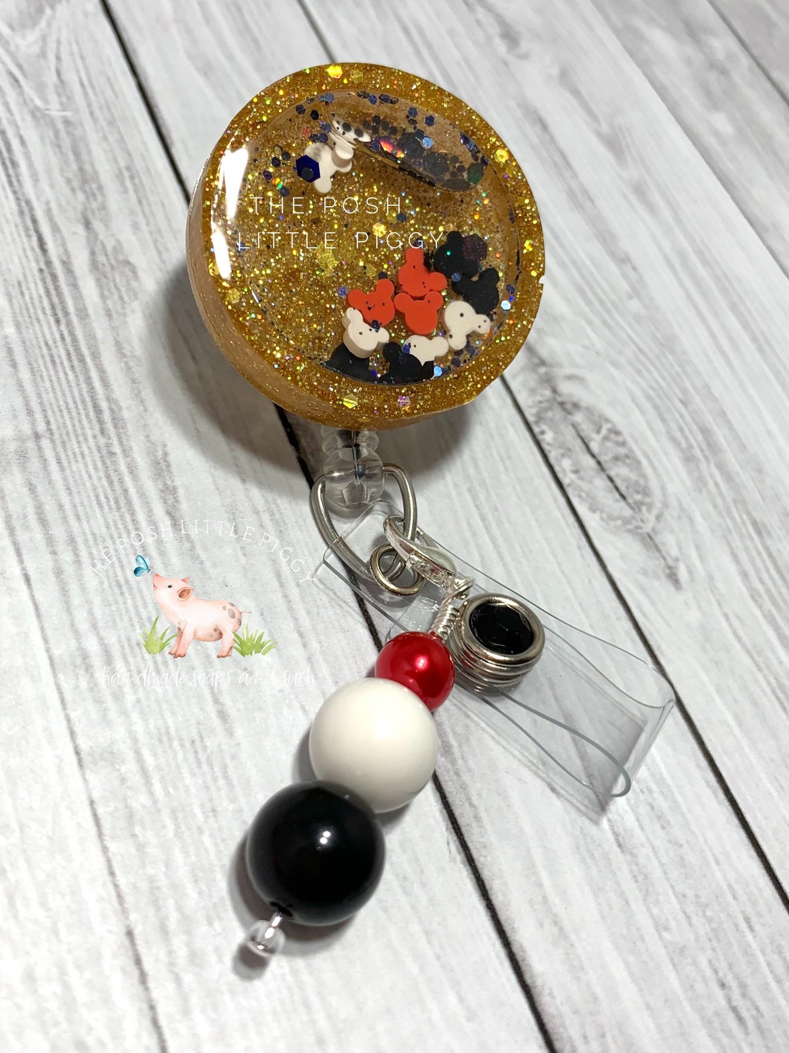 Cute shaker badge reel confetti badge reel teacher badge Etsy