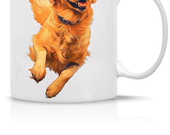 Personalized Golden Retriever Mug: Custom Dog Name, Pet Lover Gift