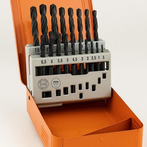 AEG HSS-R Bohrer-Bit-Set: Schnellarbeitsstahl-Metallbohrer-Set, 19-tlg