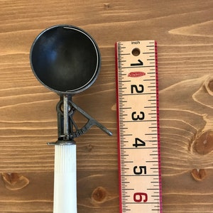 Metal Ice Cream Scoop with Trigger Release Vintage Plastic Ribbed Handle