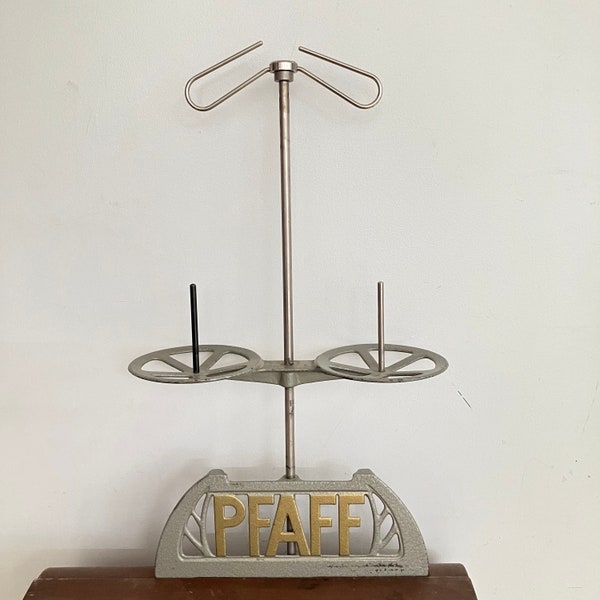 Pfaff Industrial Sewing Machine Thread Stand Vintage Enameled Cast Iron Metal