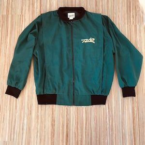 Retro Windbreaker Jacket Rio Hotel and Casino Vintage 90s Emerald Green Unisex Size XL