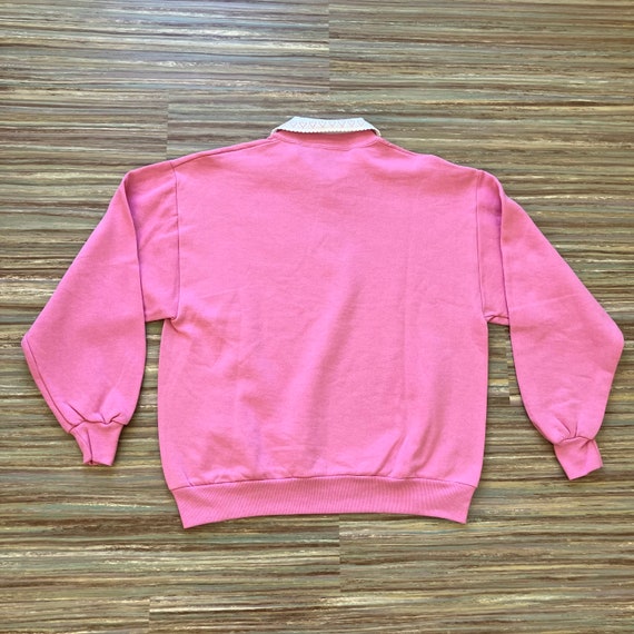 Morning Sun Pink Sweatshirt Top Collar Zip Neck B… - image 7