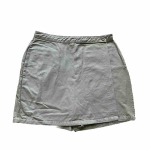 Khaki Cotton Skort Shorts Vintage 90s Simply Basic Womens Size 14