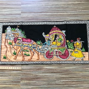 Königlicher indischer Prinzessinnen-Tapisseriestoff mit Pailletten 21x46