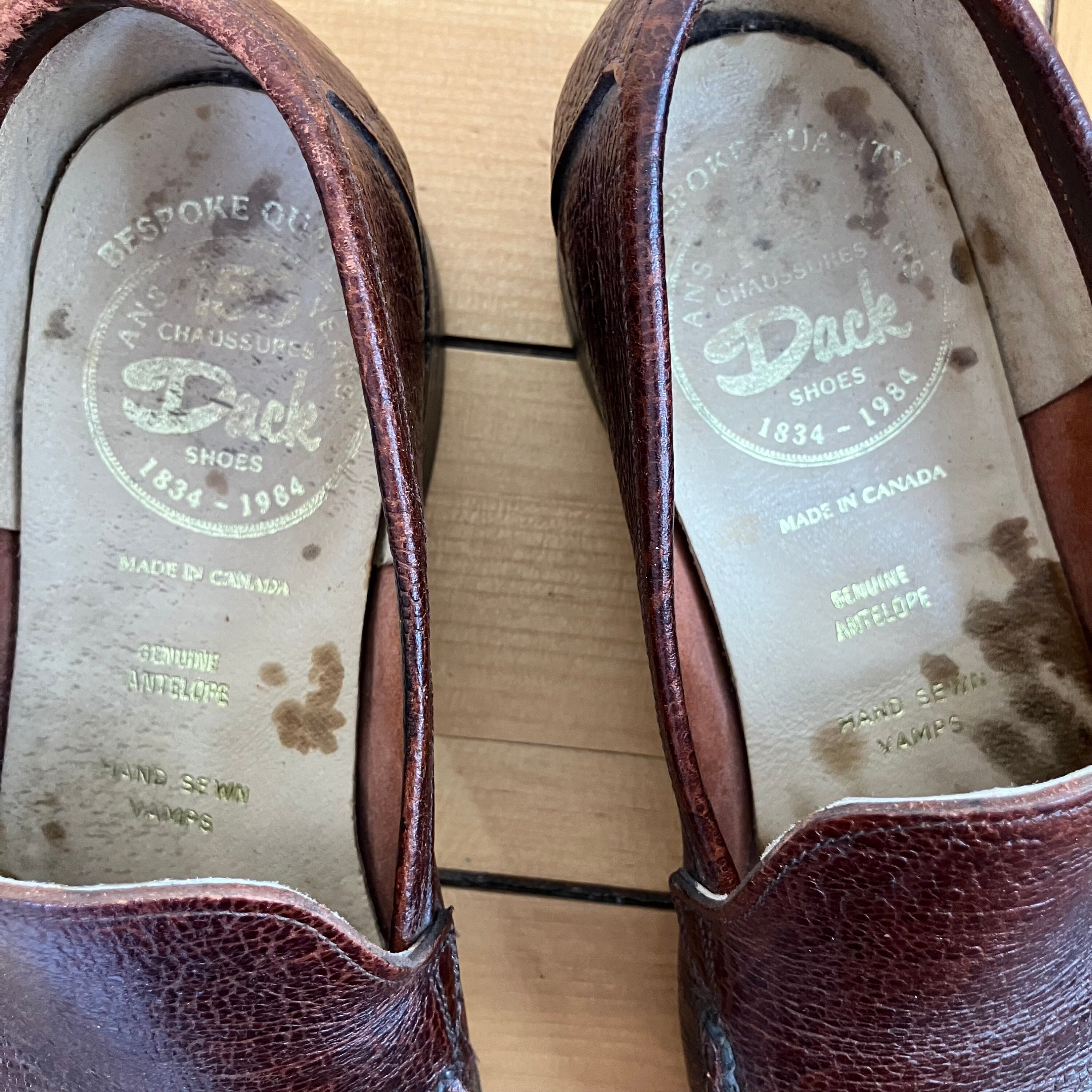 Dacks Genuine Antelope Leather Loafers | Men’s 10 Brown Made in Canada SOLD** Vintage Men main image 2