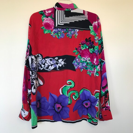 Versace Jeans Couture Bold Colorful Print Shirt B… - image 8