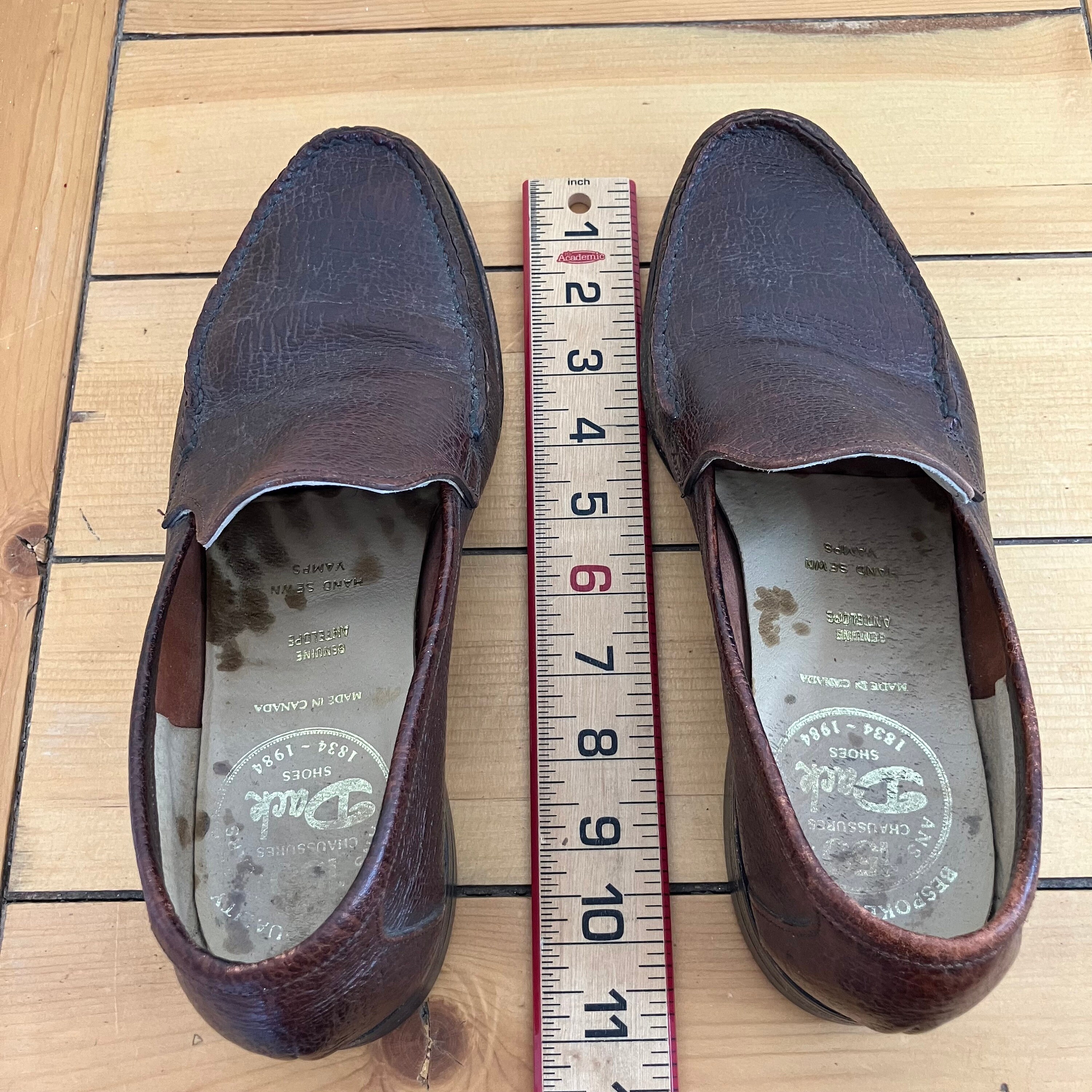 Dack Antelope Leather Mens Dress Shoes Loafers Vintage  display picture 2