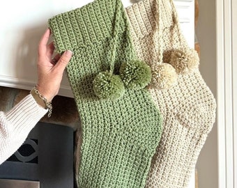Crochet Pattern + Video, The Scotlyn Stocking, Beginner-friendly, PDF, Christmas Stocking Pattern