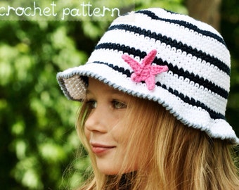 Crochet Pattern, Crochet Sun Hat Pattern, The Starfish Sun Hat Crochet Pattern, Crochet Hat Pattern, Sun Hat Pattern, Crochet Hat Pattern