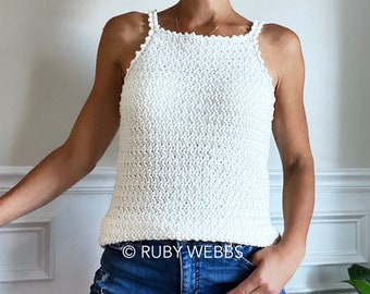 CROCHET PATTERN, The Isla Summer Tank, Crochet top pattern, Easy crochet pattern, Summer top pattern, Crochet tank pattern, camisole pattern