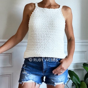 CROCHET PATTERN, The Isla Summer Tank, Crochet top pattern, Easy crochet pattern, Summer top pattern, Crochet tank pattern, camisole pattern