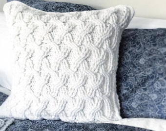 CROCHET PATTERN, Pillow Patterns, The Hudson Pillow Pattern, Crochet Pillow Pattern, Pillow Pattern, Crochet Cables,  Pillow Pattern