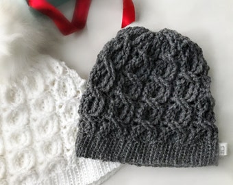 CROCHET PATTERN, The Brinley Crochet Hat Pattern, Crochet Hat Pattern, Crochet Cables, Craft Supply, DIY Hat Pattern