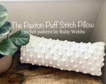 CROCHET PATTERN, Paxton Puff Stitch Pillow, Crochet Pillow Pattern,  Pattern, Crochet, Pattern, Pillow Pattern,