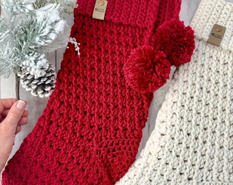 Crochet Stocking Pattern with Video, Crochet Pattern, The Snowdrift Crochet Stocking Pattern, Crochet Pattern, Crochet Pattern