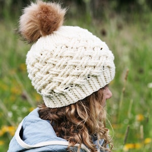 CROCHET PATTERN, The Annsley Crochet Hat Pattern, Crochet Hat Pattern, Crochet Cables, Craft Supply, DIY Hat Pattern