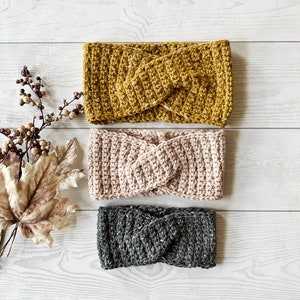 CROCHET PATTERN, The Tatum Twisted Headband Pattern, Crochet Headband, Crochet Headband Pattern, Crochet, Craft Supply, Crochet Earwarmer