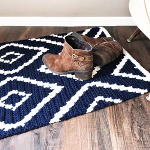 CROCHET PATTERN, Crochet Rug Pattern, Diamond Crochet Rug Pattern, Crochet, Patterns and Tutorials